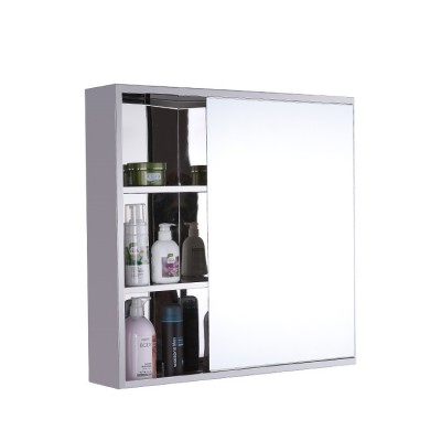 Luxury style stainless steel bathroom Cabinet with silver color