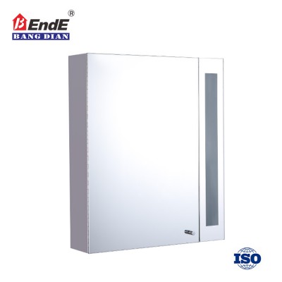 Modern fashional wall mounted stainless steel medicine mirror cabinet with led insert